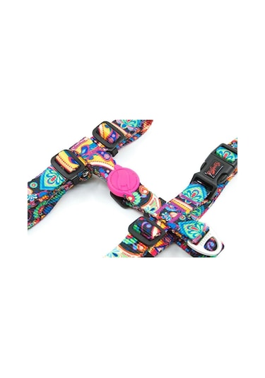 Tailpetz H-tip Paisley L Orta-Büyük Irk Köpek Göğüs Tasması (Göğü Çok Renkli