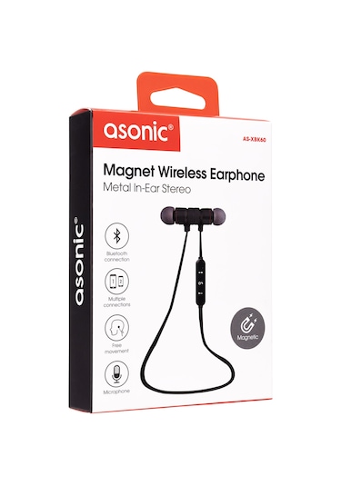 Asonic AS-XBK60 Bluetooth Mıknatıslı Kulak İçi Kulaklık