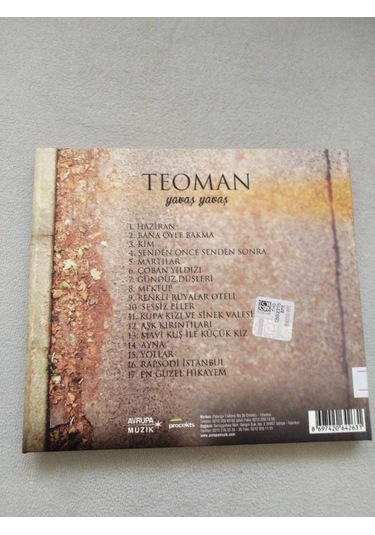 Teoman Yavaş Yavaş Orjinal Müzik CD (CD 463 )