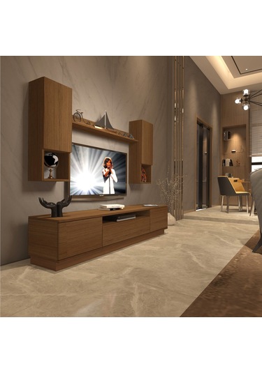 Decoraktiv Trio 5das Mdf Tv Ünitesi Tv Sehpası Ceviz