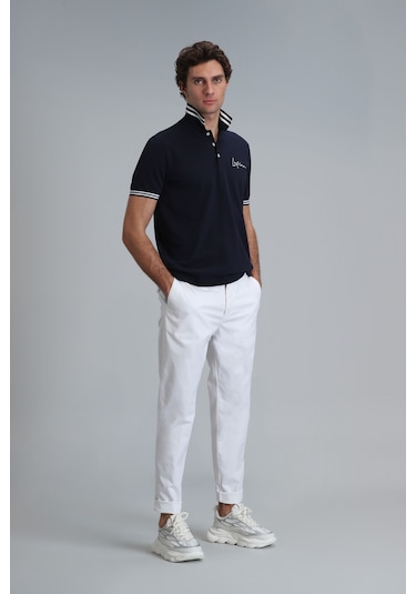 Lufian Tom Smart Erkek Chino Pantolon Slim Fit Beyaz Beyaz 111190313100500 Beyaz