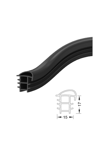 Contacall Çelik Kapı Kasa Fitili Contası Çelik Kapı Contası Siyah Renk 6 Metre Uzunluk Id-çlk-85