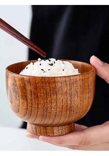 Lunext Salata Ve Çorba İçin Derin Ahşap Kase 385588132