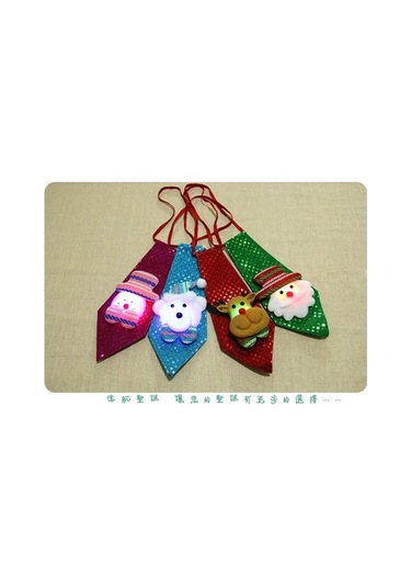 Novahub Yeni Yaratıcı Payetli Parlayan Parlayan Noel Modeli Kravat Dekorasyon Ayı Ayı Lz