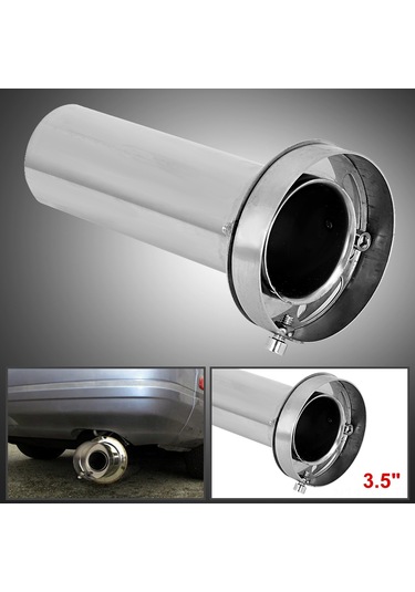 Xiyyadms 3.5 İnç Çelik Oto Egzos Susturucu, Ses Seviyesi Ayarlanabilir Ve Çıkarılabilir, Evrensel Uyumlu