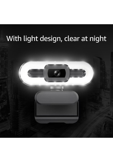 Monyee 2k Usb Webcam 3mp Cmos, Otomatik Plug & Play, Mikrofonlu Ve Işık Desteği İle Canlı Yayın/video Konferans