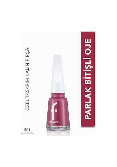 Flormar Sedefli Parlak Oje (PEMBE) - Nail Enamel - 501 A Little Tropical - 8682536036337
