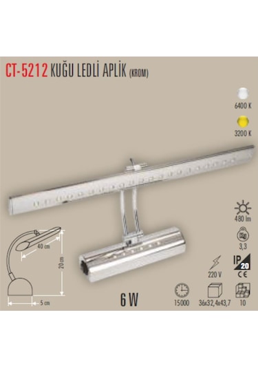 Cata Ct-5212 7w Günışığı Ledli Kuğu Apli K çok renkli