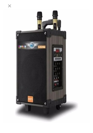 Hoparlör Çift Mikrofon, Bluetooth, Usb, Sd Kart Kumandalı 100watt