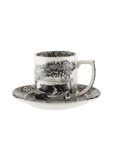 Spode Black Italian Espresso Fincanı Çok Renkli