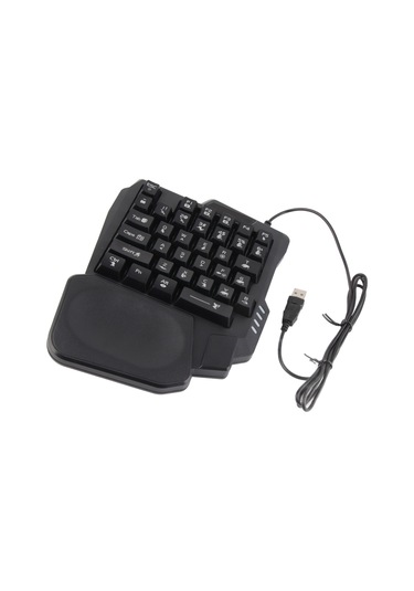 Xindoker K13 Tek El Oyun Klavyesi, 35 Tuşlu Usb Kablolu, 3 Renkli Arka Işık, Su Geçirmez, Dürtme Dirençli, Bilgisayar Ve Mobil Oyunlar İçin