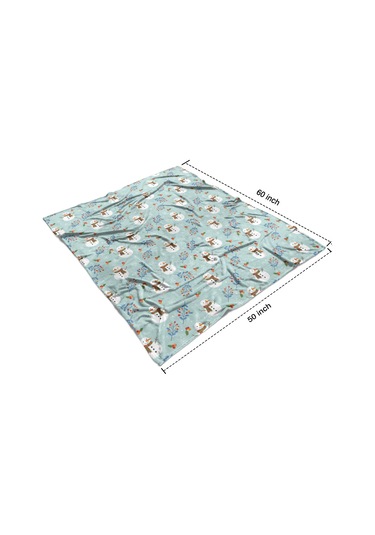 Noel Desenli 50x60 İnç Polar Battaniye, Yumuşak, Hafif Ve Kalın, Erkek, Kadın Ve Çocuk İçin Noel Kar Tanrısı Kızılcık