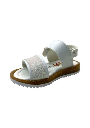 Tuğba Ortopedi 1147 Kız Bebe Sandalet Beyaz-pembe Beyaz