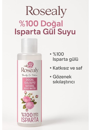 Rosealy Doğal Naturel Gül Suyu 400 ML