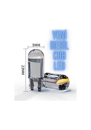2 Adet Beyaz T10 Dipsiz Park Ampül Yeni Nesil Cob Led