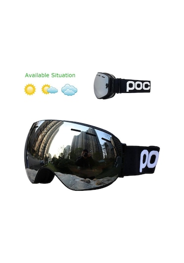 Çift Katmanlı Anti Sis Özellikli Uv Snowboard Kayak Gözlüğü