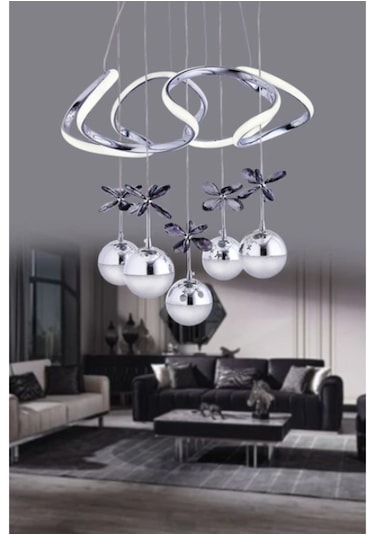 Modern Led Avize 3 Renk Işık Beyaz-sarı-günışığı