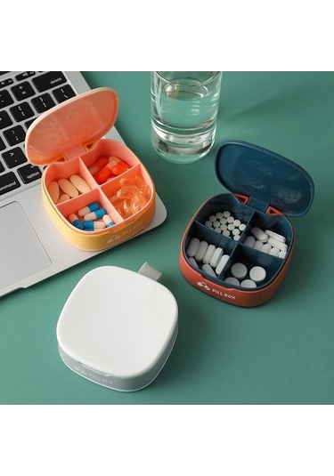 Fastbuy Mini Hap Kutusu - Küçük Taşınabilir Kılıf Mavi, Luckystar1 Tasarım Mavi