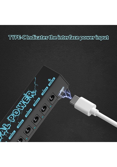 Suofeng Metal Gövde, 8 Kanallı Usb Çıkışlı Taşınabilir Gitar Efekt Pedalı Güç Kaynağı