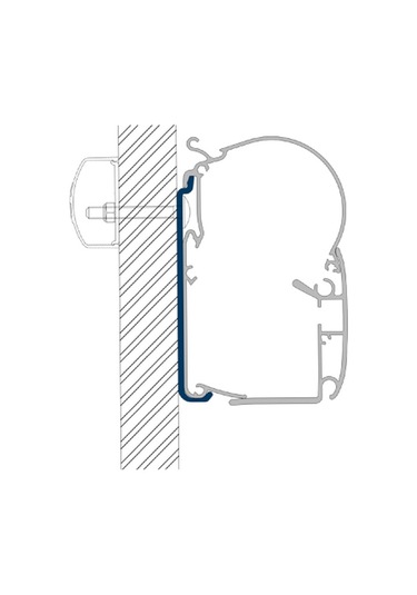 Dometic Düz Duvar Adaptörü 5 Parça 40cm Pw1000/1500/1750 için