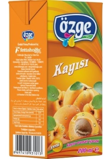 Özge Kayısı Suyu 27 x 200 ML