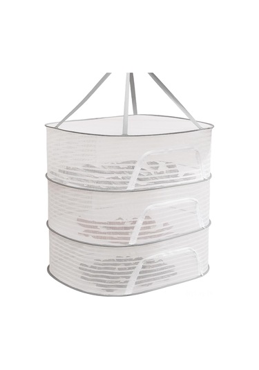 Lemestar 3 Katlı Çok Amaçlı Bitki Kurutma Ağı - Fırça Desenli Çok Katlı Kurutma Ağı