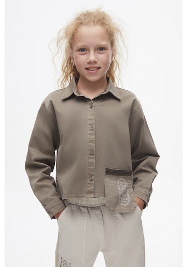 Nk Kids 37814 Kız Çocuk Antrasit Antik Gömlek Antrasit