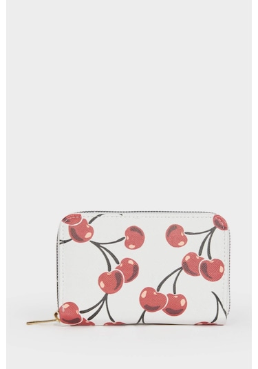 Defacto Kadın Meyve Baskılı Suni Deri Cüzdan F6793axnswt1 Beyaz