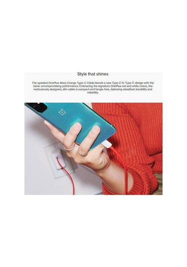 Konesam Oneplus Warp Charge 65w Hızlı Şarj Kablosu Type-c To Type-c 100cm, Yüksek Kaliteli Bakır Teli, Dayanıklı Konnektörler