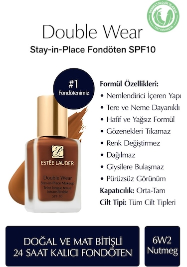 Estee Lauder Double Wear Spf10 6W2 Nutmeg Fondöten 30 ML
