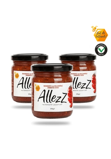 Allezz Baharatlı ve Balzamikli Domates Sosu 3 x 210 G