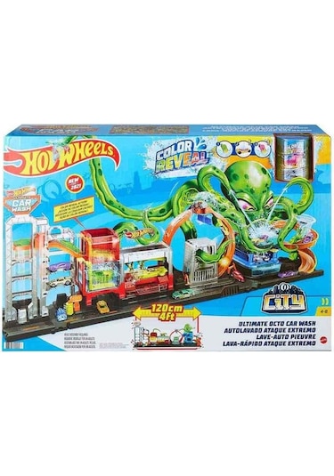 Hot Wheels GTT96 Dev Ahtapot ile Araba Yıkama Oyun Seti