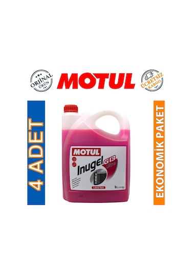Motul Inugel G13 Ultra Antifriz 5 Lt Soğutma Sıvısı 4 Adet