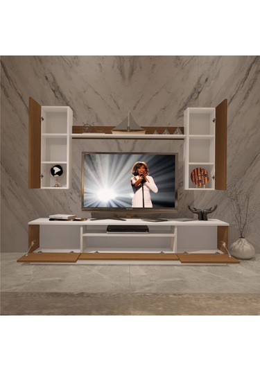 Decoraktiv Trendstyle 5d Mdf Tv Ünitesi Tv Sehpası Beyaz - Ceviz