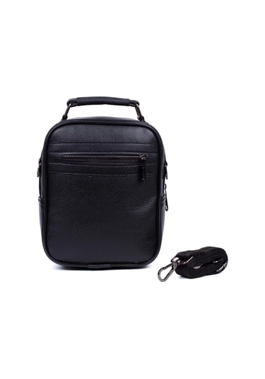Strong Suni Deri Erkek El Çantası , Çapraz Askılı Omuz Çantası Np2040 Siyah