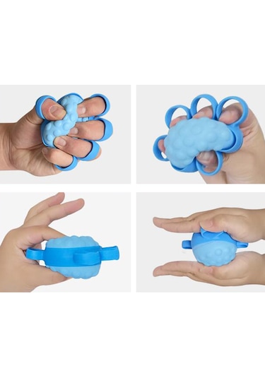 Suntek Parmak Kavrama Topu Sıkma Eğitimi Kuvvet Esneklik El Mavi