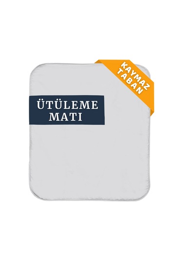 Beylini Ütüleme Matı Masası Kılıfı Örtüsü Bezi, Keçeli,Süngerli 53x71 cm Gri