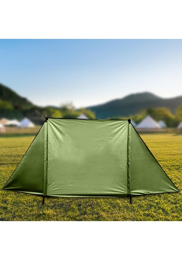Suntek Açık Cam Rüzgar Koruyucu Soba Ön Piknik Üçgen-450cmx140cm-yeşil Yeşil