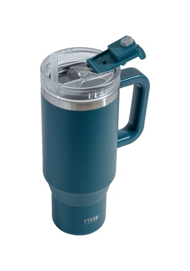 Tyeso Qq Termos Sızdırmaz Pipetli Çift Duvarlı Vakumlu 900ml TS-8866PM Petrol