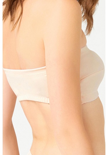 Ten Straplez Crop Top Büstiyer Ten Rengi