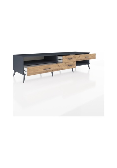 Kronos Tv Ünitesi Tek Raflı 4 Çekmeceli 220x59x51 Antrasit-antrasit/çam Antrasıt/atlas Çam - Antrasıt Kronos Tv Ünitesi Tek Raflı 4 Çekmeceli 220x59x51 Antrasit-antrasit/çam Antrasıt/atlas Çam - Antrasıt