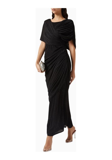 Ac By Aanchal Chanda Draped Maxi Kadın Elbise Siyah