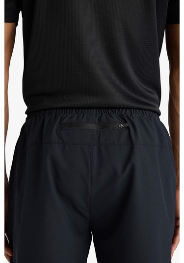 Defacto Defactofit Slim Fit Dar Kesim Sporcu İçi Taytlı Dokuma Şort F0010ax25aubk81 Siyah