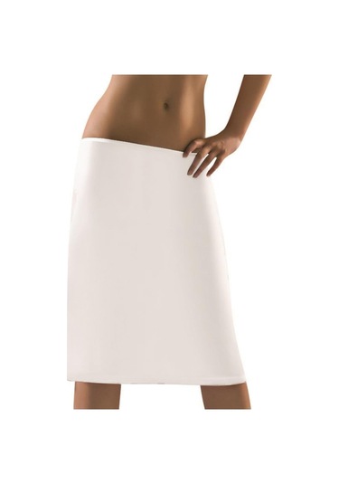 Bayan Uzun Jupon Beyaz