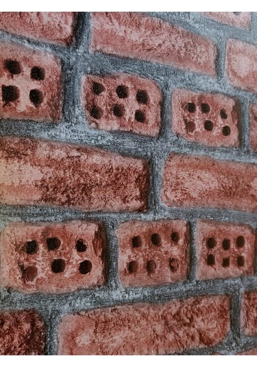 Kiremit/taş Desenli 3 Boyutlu Hava Alabilen Silinebilir Duvar Kağıdı 5 M² Diğer