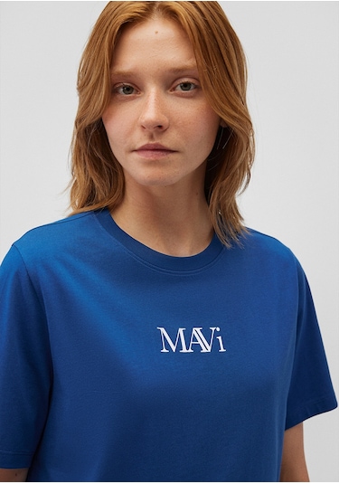 Mavi - Mavi Logo Baskılı Lacivert Tişört 1611594-82625 Lacivert