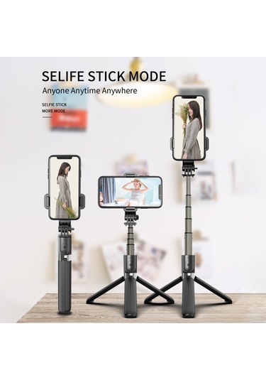 Kangvka 86 Cm Uzunluklu Folding Selfie Stick - Masa Üstü Tripod, 360 Döner, 5 Bölmeli Genişletilebilir, Bt Kumanda Ve Akıllı Telefon Tutucusu İle