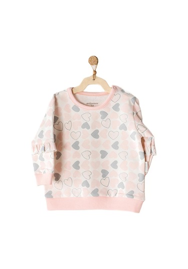 Andywawa Kız Bebek Kalp Temalı Pembe Alt Üst Bebek Takım Ac23250 001