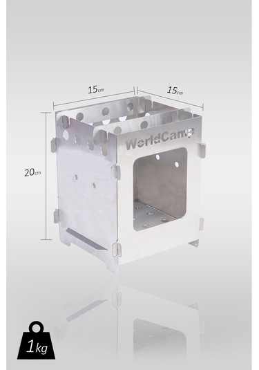 Kamp Portatif Krom Ateş Kutusu