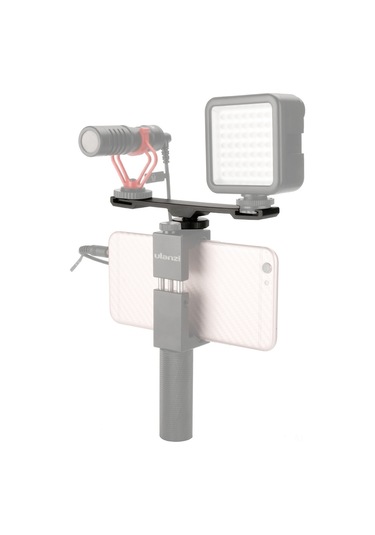 Teltree Ulanzi Pt-2 Cnc Aluminyum Çift Hot Shoe Uzantı Barı - Mikrofon Ve Led Işık İçin Profesyonel Video Çekimi, Tripod Uyumlu